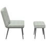 Sillón de relax con reposapiés terciopelo gris claro de , Sillas - Ref: Foro24-4012327, Precio: 90,10 €, Descuento: %