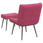 Sillón de relax con reposapiés terciopelo rojo tinto de , Sillas - Ref: Foro24-4012331, Precio: 90,87 €, Descuento: %