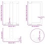 Patas de mesa centro forma T 2uds acero natural 38x25x(42-43)cm de , Patas para mesas - Ref: Foro24-4013027, Precio: 81,23 €,...