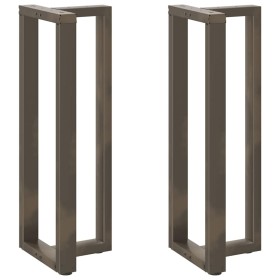 Patas mesa bar forma T 2 uds acero natural 40x35x(110-111) cm de , Patas para mesas - Ref: Foro24-4013099, Precio: 155,13 €, ...