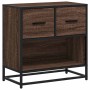 Mesilla de noche roble marrón 60x31x60 cm madera contrachapada de , Mesitas de noche - Ref: Foro24-848698, Precio: 66,89 €, D...