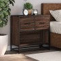 Mesilla de noche roble marrón 60x31x60 cm madera contrachapada de , Mesitas de noche - Ref: Foro24-848698, Precio: 66,89 €, D...