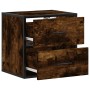 Mesita de noche de pared color roble ahumado 40x31x39,5 cm de , Mesitas de noche - Ref: Foro24-848728, Precio: 45,60 €, Descu...