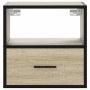 Mesitas de noche de pared 2 unidades roble Sonoma 40x31x39,5 cm de , Mesitas de noche - Ref: Foro24-848737, Precio: 68,04 €, ...