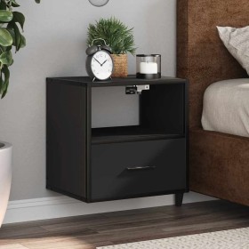 Mesitas de noche de pared 2 unidades negra 40x31x39,5 cm de , Mesitas de noche - Ref: Foro24-848735, Precio: 70,14 €, Descuen...