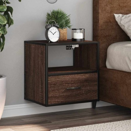 Mesita de noche de pared color roble marrón 40x31x39,5 cm de , Mesitas de noche - Ref: Foro24-848742, Precio: 42,53 €, Descue...