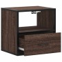 Mesita de noche de pared color roble marrón 40x31x39,5 cm de , Mesitas de noche - Ref: Foro24-848742, Precio: 42,53 €, Descue...