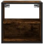 Mesitas de noche pared 2 uds color roble ahumado 40x31x39,5 cm de , Mesitas de noche - Ref: Foro24-848749, Precio: 57,78 €, D...