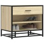 Banco zapatero madera de ingeniería roble sonoma 60x40x53,5 cm de , Bancos para recibidores y almacenamiento - Ref: Foro24-84...