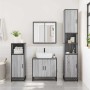 Armario con espejo de baño madera gris sonoma 65x20x60 cm de , Tocadores de baño - Ref: Foro24-849257, Precio: 88,64 €, Descu...