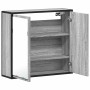 Armario con espejo de baño madera gris sonoma 65x20x60 cm de , Tocadores de baño - Ref: Foro24-849257, Precio: 88,64 €, Descu...