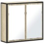 Armario con espejo de baño madera roble sonoma 65x20x60 cm de , Tocadores de baño - Ref: Foro24-849255, Precio: 86,03 €, Desc...