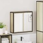 Armario con espejo de baño madera roble sonoma 65x20x60 cm de , Tocadores de baño - Ref: Foro24-849255, Precio: 86,03 €, Desc...