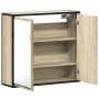 Armario con espejo de baño madera roble sonoma 65x20x60 cm de , Tocadores de baño - Ref: Foro24-849255, Precio: 86,03 €, Desc...