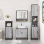 Armario con espejo de baño madera gris sonoma 65x20x60 cm de , Tocadores de baño - Ref: Foro24-849262, Precio: 86,67 €, Descu...
