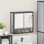 Armario con espejo de baño madera gris sonoma 65x20x60 cm de , Tocadores de baño - Ref: Foro24-849262, Precio: 86,67 €, Descu...