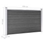 Panel de valla WPC negro 180x105 cm de vidaXL, Paneles de vallas - Ref: Foro24-148975, Precio: 200,18 €, Descuento: %