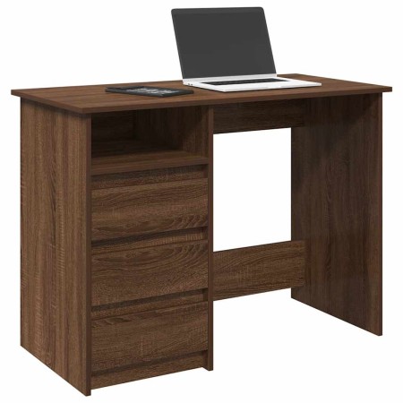 Escritorio de madera de ingeniería marrón roble 102x50x75 cm de , Escritorios - Ref: Foro24-860469, Precio: 112,93 €, Descuen...