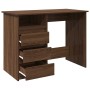 Escritorio de madera de ingeniería marrón roble 102x50x75 cm de , Escritorios - Ref: Foro24-860469, Precio: 112,93 €, Descuen...