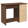 Escritorio de madera de ingeniería marrón roble 102x50x75 cm de , Escritorios - Ref: Foro24-860469, Precio: 112,93 €, Descuen...