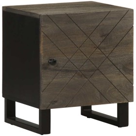 Mesita de noche de madera maciza de mango negra 40x33x46 cm de , Mesitas de noche - Ref: Foro24-4017680, Precio: 56,62 €, Des...