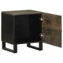 Mesita de noche de madera maciza de mango negra 40x33x46 cm de , Mesitas de noche - Ref: Foro24-4017680, Precio: 56,62 €, Des...
