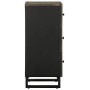 Aparador negro 40x33x75 cm madera maciza mango de , Almacenamiento para CD y DVD - Ref: Foro24-4017707, Precio: 117,59 €, Des...