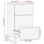 Aparador negro 40x33x75 cm madera maciza mango de , Almacenamiento para CD y DVD - Ref: Foro24-4017707, Precio: 117,59 €, Des...