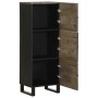 Aparador alto madera maciza de mango negro 40x33x110 cm de , Almacenamiento para CD y DVD - Ref: Foro24-4017713, Precio: 109,...