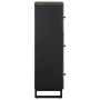 Aparador alto madera maciza de mango negro 40x33x110 cm de , Almacenamiento para CD y DVD - Ref: Foro24-4017713, Precio: 109,...