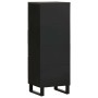 Aparador alto madera maciza de mango negro 40x33x110 cm de , Almacenamiento para CD y DVD - Ref: Foro24-4017713, Precio: 109,...