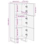 Aparador alto madera maciza de mango negro 40x33x110 cm de , Almacenamiento para CD y DVD - Ref: Foro24-4017713, Precio: 109,...