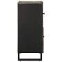 Aparador negro 80x33x75 cm madera maciza mango de , Almacenamiento para CD y DVD - Ref: Foro24-4017711, Precio: 111,03 €, Des...