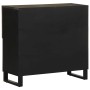 Aparador negro 80x33x75 cm madera maciza mango de , Almacenamiento para CD y DVD - Ref: Foro24-4017711, Precio: 111,03 €, Des...