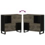 Aparador negro 80x33x75 cm madera maciza mango de , Almacenamiento para CD y DVD - Ref: Foro24-4017711, Precio: 111,03 €, Des...