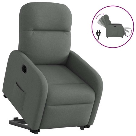 Sillón eléctrico reclinable elevable de tela gris oscuro de , Sillones - Ref: Foro24-3302993, Precio: 306,70 €, Descuento: %