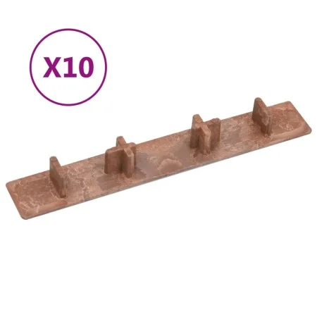 Plattform-Endkappen 10 St. Kunststoff braun von vidaXL, Böden und Teppiche - Ref: Foro24-149002, Preis: 20,75 €, Rabatt: %