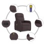 Silla de masaje reclinable de pie de tela marrón oscuro de , Sillones - Ref: Foro24-3302987, Precio: 265,76 €, Descuento: %