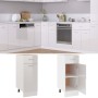 Armario inferior madera ingenería blanco brillo 30x46x81,5cm de vidaXL, Armarios de cocina - Ref: Foro24-801209, Precio: 77,7...
