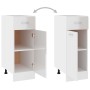 Armario inferior madera ingenería blanco brillo 30x46x81,5cm de vidaXL, Armarios de cocina - Ref: Foro24-801209, Precio: 77,7...