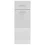 Armario inferior madera ingenería blanco brillo 30x46x81,5cm de vidaXL, Armarios de cocina - Ref: Foro24-801209, Precio: 77,7...