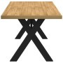 Mesa comedor NOAIN patas forma X madera maciza pino 160x90x75cm de , Mesas de cocina y de comedor - Ref: Foro24-4100043, Prec...