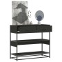Mesa consola de madera contrachapada negro 90x35x80 cm de , Mesas auxiliares - Ref: Foro24-849179, Precio: 87,06 €, Descuento: %