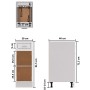 Armario inferior madera ingenería blanco brillo 30x46x81,5cm de vidaXL, Armarios de cocina - Ref: Foro24-801209, Precio: 77,7...