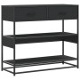 Mesa consola de madera contrachapada negro 90x35x80 cm de , Mesas auxiliares - Ref: Foro24-849179, Precio: 87,06 €, Descuento: %
