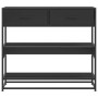 Mesa consola de madera contrachapada negro 90x35x80 cm de , Mesas auxiliares - Ref: Foro24-849179, Precio: 87,06 €, Descuento: %