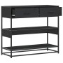 Mesa consola de madera contrachapada negro 90x35x80 cm de , Mesas auxiliares - Ref: Foro24-849179, Precio: 87,06 €, Descuento: %