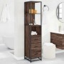 Armario de baño madera contrachapada roble marrón 35x37,5x166cm de , Muebles de baño - Ref: Foro24-849248, Precio: 109,67 €, ...