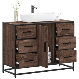 Armario lavabo baño madera ingeniería roble marrón 80x33x60 cm de , Muebles de baño - Ref: Foro24-849283, Precio: 119,64 €, D...