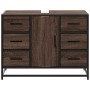 Armario lavabo baño madera ingeniería roble marrón 80x33x60 cm de , Muebles de baño - Ref: Foro24-849283, Precio: 119,64 €, D...